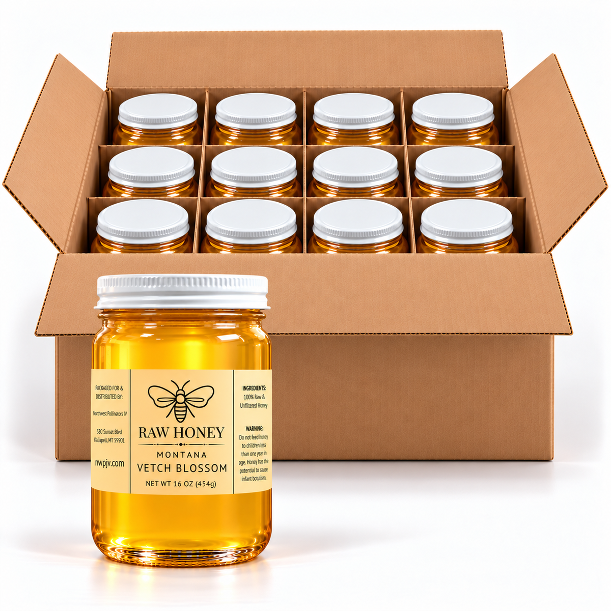 Case of 12: Montana Vetch Blossom [16 oz Jars]