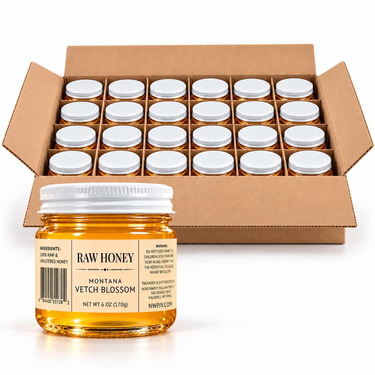 Case of 24: Montana Vetch Blossom [6 oz Jars]